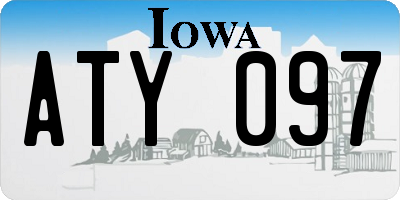 IA license plate ATY097