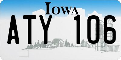 IA license plate ATY106