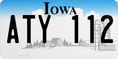 IA license plate ATY112