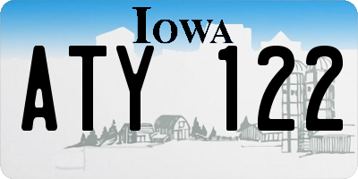 IA license plate ATY122