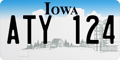 IA license plate ATY124