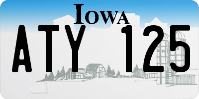 IA license plate ATY125