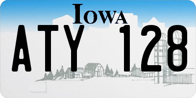 IA license plate ATY128