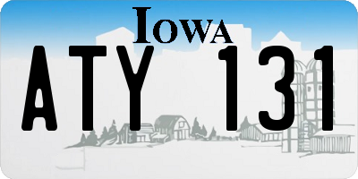 IA license plate ATY131