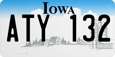IA license plate ATY132