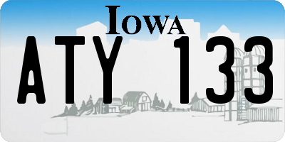 IA license plate ATY133