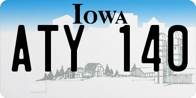 IA license plate ATY140