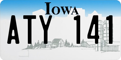 IA license plate ATY141
