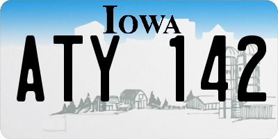 IA license plate ATY142
