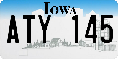 IA license plate ATY145