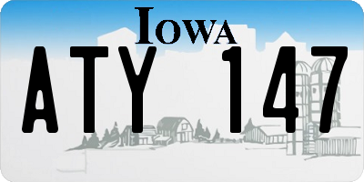 IA license plate ATY147