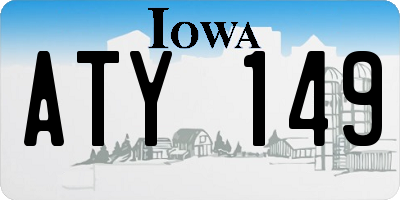 IA license plate ATY149