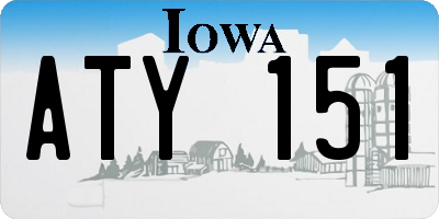 IA license plate ATY151