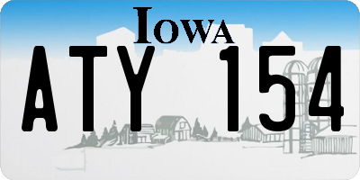 IA license plate ATY154