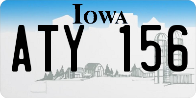 IA license plate ATY156