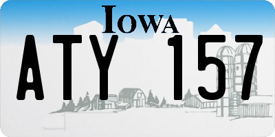 IA license plate ATY157
