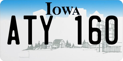 IA license plate ATY160
