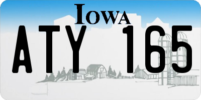 IA license plate ATY165