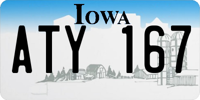 IA license plate ATY167