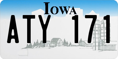 IA license plate ATY171