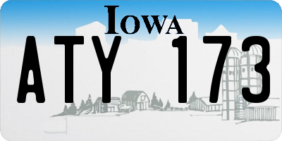 IA license plate ATY173