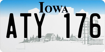 IA license plate ATY176