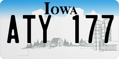 IA license plate ATY177