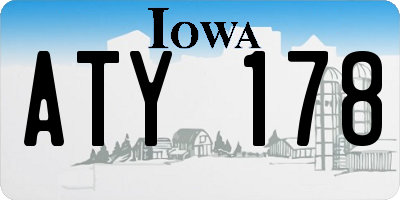 IA license plate ATY178