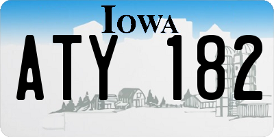 IA license plate ATY182