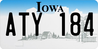 IA license plate ATY184