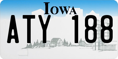 IA license plate ATY188