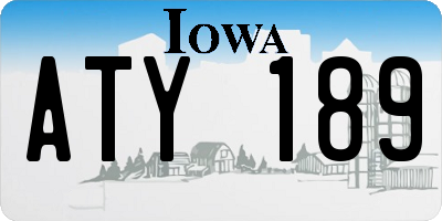IA license plate ATY189