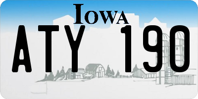 IA license plate ATY190