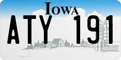 IA license plate ATY191