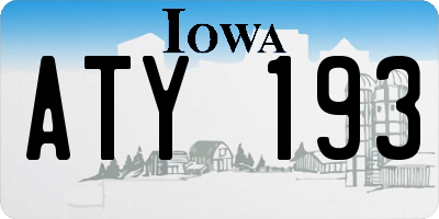 IA license plate ATY193