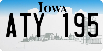 IA license plate ATY195