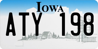 IA license plate ATY198