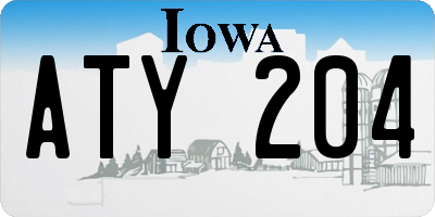 IA license plate ATY204