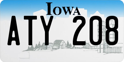 IA license plate ATY208
