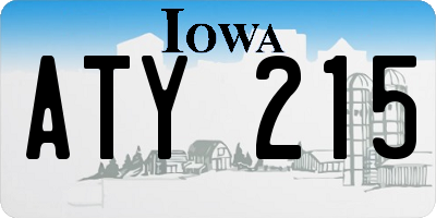 IA license plate ATY215