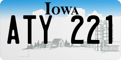 IA license plate ATY221