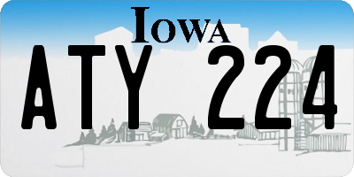 IA license plate ATY224