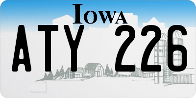 IA license plate ATY226