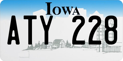 IA license plate ATY228