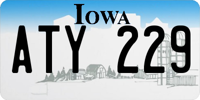 IA license plate ATY229