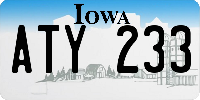 IA license plate ATY233
