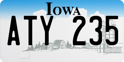 IA license plate ATY235