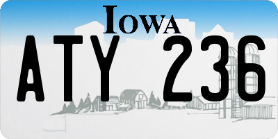 IA license plate ATY236