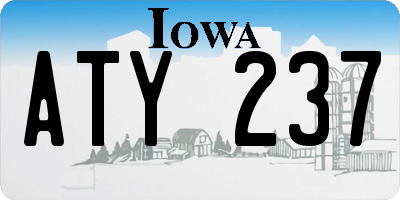 IA license plate ATY237