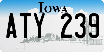 IA license plate ATY239
